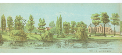 135025 Gezicht op het singelplantsoen bij het Servaasbolwerk te Utrecht met het gebouw van het voormalige ...